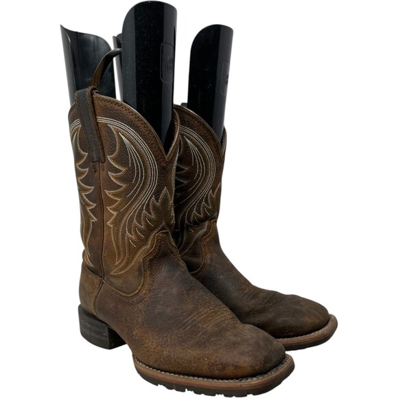 Ariat Boots Men\'s Size 7.5 Hybrid Rancher Brown Stitched Leather Western main image 2
